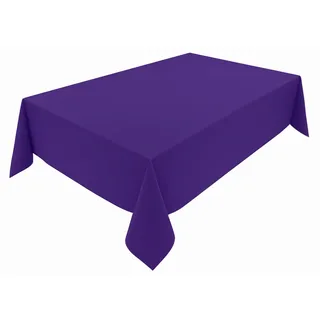 Hochwertige Tischdecke aus Minimate Gewebe. Modern, glatt, breiter Saum, bügelfrei, strapazierfähig, waschbar, trocknergeeignet. Küche und Wohnzimmer. Größe und Farbe wählbar. (Lila, 140 x 300)