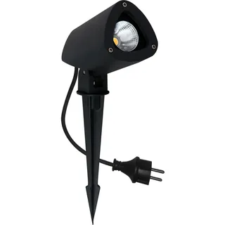 Megatron Gartia S LED-Gartenstrahler Metall 23,9 cm inkl. Bewegungsmelder grau