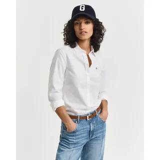 GANT Slim Fit Stretch Oxford Bluse Weiß 36