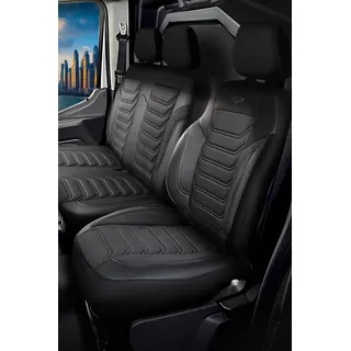 Sitzbezüge Toyota ProAce Max 2023 - heute – Florida schwarz/grau – perfekte Passform (Sitz/Bank)