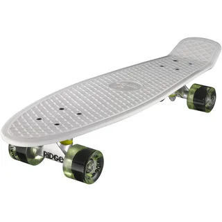 Ridge PB-27-White-ClearGreen Skateboard, White/Clear Green, 69 cm
