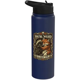 Du bist komisch, ich werde dein altes Fox Raven Hug Pärchen behalten Stainless Steel Insulated Water Bottle