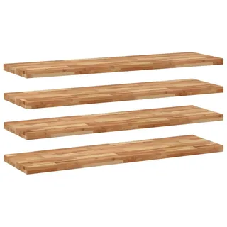 Schweberegale 4 Stk. 160x40x4 cm Massivholz Akazie Ölbehandelt - Braun, Bunt