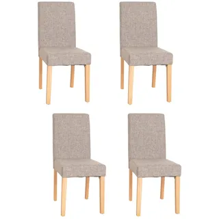 Mendler Esszimmerstuhl Littau Textil grau 4er Set