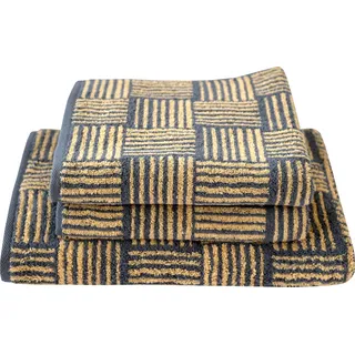 Dyckhoff Golden Shades Basket Handtuchset 2 x 50 x 100 cm, 1 x 70 x 140 cm gold 3 St.