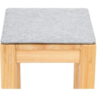 FILU Sitzkissen aus Filz 2er-Pack Hellgrau eckig (Farbe und Form wählbar) 35 x 35 cm – Sitzkissen für drinnen und draußen, Deko für jeden Stuhl im Wohnzimmer oder Esszimmer, Gartenstuhl/Balkonstuhl