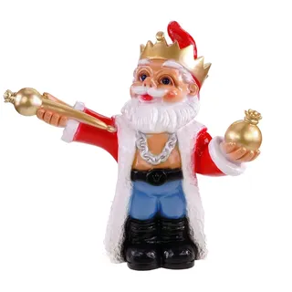 Kremers Schatzkiste Gartenzwerg König Wetterfest PVC 40x37x15 cm Made in Germany - Doppelt Lackiert - UV-Schutz - Bruchfest - Majestätische Garten-Deko für Terrasse und Rasen