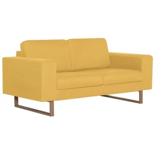 vidaXL 2-Sitzer-Sofa Stoff Gelb