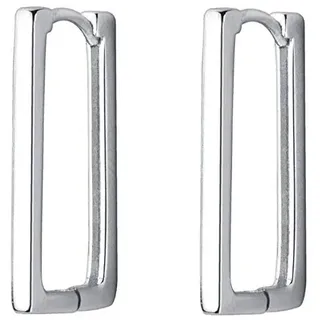 Rechteckige Creolen Sterling Silber 925 Ohrringe für Damen Mädchen Statement Ohrringe Huggie Creolen Baumelnde Ohrringe