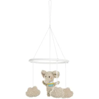 Fehn Deko-Mobile Elefant Erik – Baby Mobile mit niedlichen Stoff-Figuren – Einschlafhilfe zur Beruhigung und Beschäftigung, Optimal für Babybett oder Wickeltisch – für Babys von 0-5 Monaten