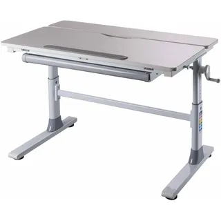 Interlink - Kinderschreibtisch – Mitwachsender Jugendschreibtisch - Ergonomischer Schülerschreibtisch - Höhenverstellbar & neigbar – Weiß – Frederik