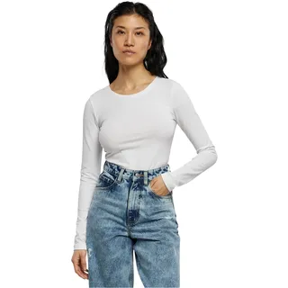 Urban Classics Damen Body Ladies Stretch Jersey Longsleeve Body White XL
