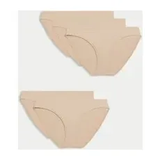 Womens M&S Collection 5pk No VPL Microfibre Low Rise Bikini Knickers - Rose Quartz, Rose Quartz - 14