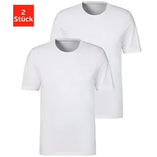 s.Oliver T-Shirt S.OLIVER, Damen, Gr. XL, weiß, Jersey, Obermaterial: 95% Baumwolle, 5% Elasthan, unifarben, Basic, bequem normal, Rundhals, abgesteppte Kante, Shirts T-Shirt, klassisches Unterziehshirt