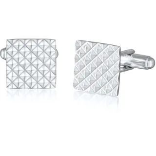 KUZZOI Manschettenknöpfe »Manschettenknopf Klassisch Pyramiden Design 925 Silber«, silberfarben