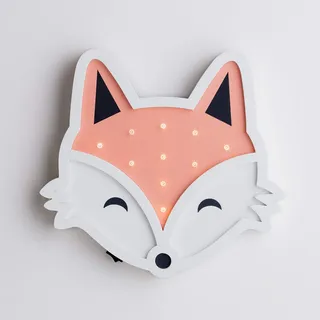 Lights4fun 10er LED Fuchs Kinderzimmer Nacht Licht warmweiß Timer Batteriebetrieb 25cm