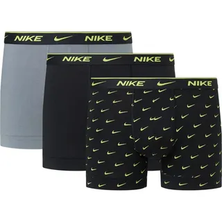 Nike 0000KE1008-M1J Trunk 3PK Men's Underpants Mens Cyber Swoosh Print/cool Grey/Blck XS