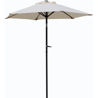 Gardissimo NEW SUNNY Sonnenschirm Ø 180cm Gartenschirm Kurbelschirm natur