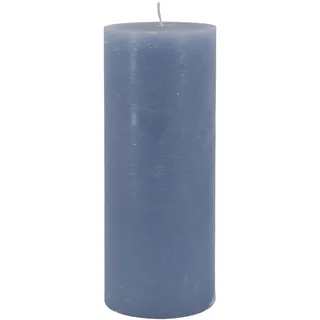Chic Antique Macon rustikale Stumpenkerze Kerze Antik Altarkerzen 100% Paraffin Lange Brenndauer Sky Blue, 25x10 cm