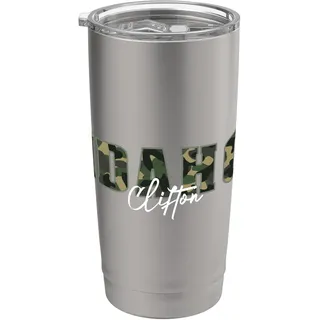 Clifton Idaho Camo Novelty Grafik-Souvenir Doppelwandiger Edelstahl-Thermobecher