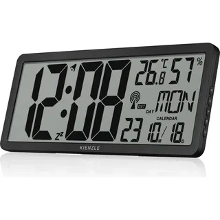 Digitale Wanduhr XXL - Schwarz