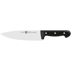 ZWILLING Twin Chef Kochmesser, Klingenlänge: 20 cm, Großes Klingenblatt, Rostfreier Spezialstahl/Kunststoff-Griff im Nietendesign, Schwarz