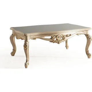 Couchtisch Tisch Möbel Einrichtung 120x80 Tische Holz Barock Rokoko - Beige
