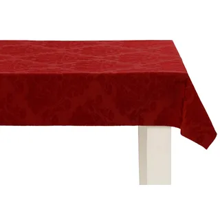 Tischdecke DREAMS "Ornament" Gr. 1, rot, B:130cm L:170cm, Baumwolle, Polyester, Tischdecken, Tischdecke, Jacquard, Uni Farben, eckig, 130x170 cm oder 150x250 cm