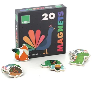 Vilac 20 Regenbogen Magnete aus Holz Lernspielzeug von Andy Westface. - Vilac 7421