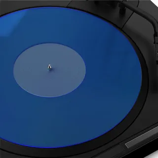 Plattenspieler-Matte, Schallplatten-Slipmat, Acryl-Plattenspieler-Platte, Vinyl-Rutschmatten (Blau)