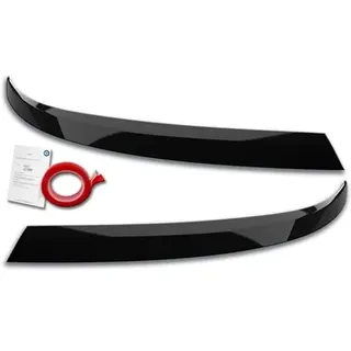 RDX Racedesign Scheinwerferblenden kompatibel mit Volkswagen Transporter T6.1 2021- (ABS Glänzend Schwarz)