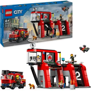 LEGO City - Feuerwehrstation mit Drehleiterfahrzeug