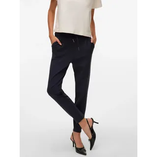 Jogger Pants VERO MODA "VMEVA MR LOOSE STRING PANT GA NOOS", Damen, Gr. XXL (44), Länge 32, blau (night sky), Web, Obermaterial: 65% Viskose, 30% Nylon, 5% Elasthan, unifarben, loose fit 7/8-Länge, Hosen Jogger Pants, hinten mit elastischem Bündchen