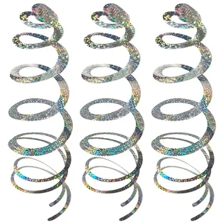 WUSJCOF Taubenabwehr Taubenschreck Balkon 3er Set Funkelnde Windspirale Vogelabwehr Reflektierend Vogelschutz Windspiel Garten 50cm