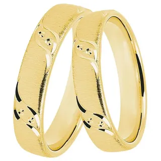 DOOSTI »Schmuck Geschenk Silber 925 Trauring Ehering Partnerring LIEBE«, goldfarben