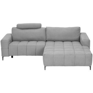 Livetastic Ecksofa , Hellgrau , Textil , Ottomane rechts, L-Form , 242x161 cm , motorische Relaxfunktion, USB-Anschluss , Wohnzimmer, Sofas & Couches, Wohnlandschaften, Ecksofas