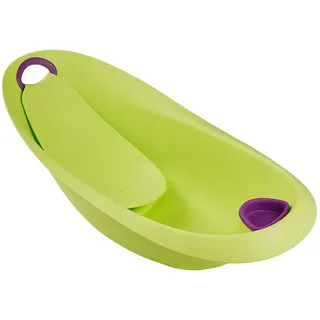 KEEEPER Hippo Ergonomische Babywanne mit Softgriff, Stöpsel und anatomisch geformten Badesitz, Ab 0 bis ca. 6 Monate, Natalia, Grün
