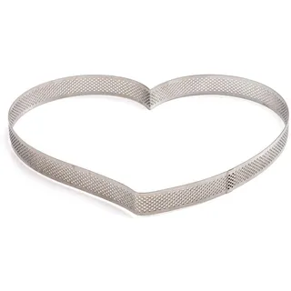 Decora 0064086 PERFORIERTER EDELSTAHL HERZ BACKRAHMEN 18 X 16 X 3,5 H CM, Grau