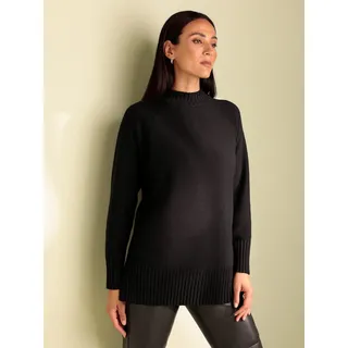 Rollkragenpullover HEINE "Rollkragenpullover", Damen, Gr. 36, schwarz, 50% Viskose, 28% Polyester, 22% Polyamid, unifarben, Pullover Rollkragenpullover