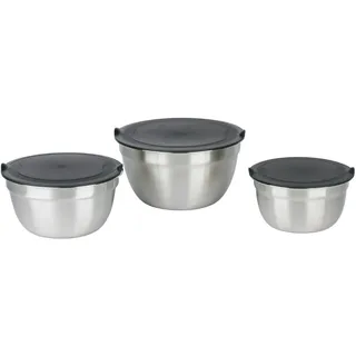 Alpina Rührschüssel Set Edelstahl - Edelstahlschüssel mit Deckel - Schüsselset für Küche und Salate - Mixing Bowl Set für Rührschüsseln - Küchenschüssel Edelstahl