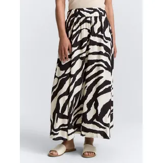 Tom Tailor Sommerrock Röcke High Waist Midi-Rock aus Viskose beige|schwarz 36