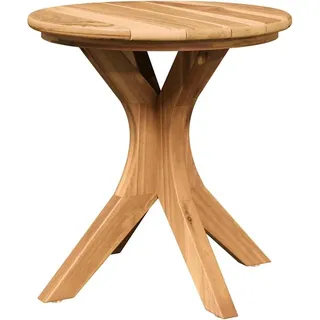 vidaXL Beistelltisch Braun 40 x 40 x 41 cm Teak-Massivholz - Braun