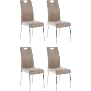 Hela Esszimmerstuhl Susi Mikrofaser beige 4er Set
