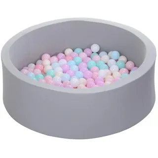 Bällebad Grau 90/90/28 cm , Kunststoff , 90x28x90 cm , Freizeit & Co, Gartenspielzeug