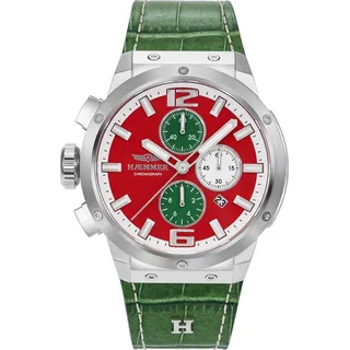Chronograph HAEMMER GERMANY, grün, Armbanduhren, Herren, Chronograph, Quarzuhr, Armbanduhr, Herrenuhr, analog, Tag, Stoppfunktion