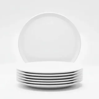 Van Well Pizzateller , Weiß , Keramik , 6-teilig , rund , lebensmittelecht , Geschirr, Teller, Pizzateller