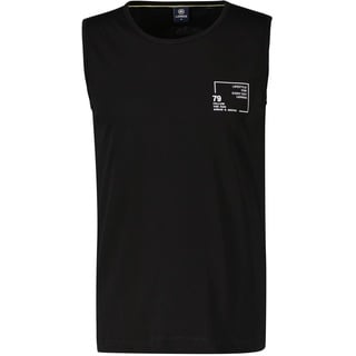 LERROS Muskelshirt »LERROS Tanktop mit Brustprint«, schwarz