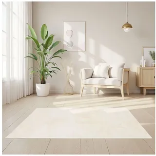 Homestyle4u Teppich in Beige 120/180 cm waschbar , Textil , Rechteckig , 120x180 cm , waschbar, rutschfeste Unterfläche , Teppiche und Böden, Teppiche, Flachwebteppiche