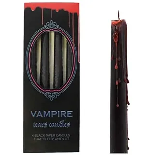 Something Different Vampire Tears achwarze Kerzen, 4er-Set, blutenden Kerzen, für gotische Rituale, Halloween