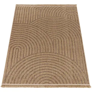 Paco Home Teppich wetterfest & langlebig Modern Jute-Sisal-Optik Terrasse Balkon 200x280 cm, Beige